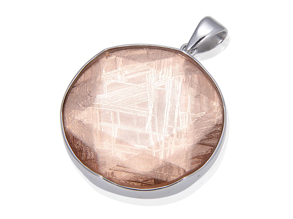 ギベオン ペンダントトップ 六芒星 ペンダント 30mm ピンクゴールド 隕石 シルバー925 アクセサリー メンズペンダント レディースペンダント パワーストーンペンダント 天然石ペンダント ペンダ