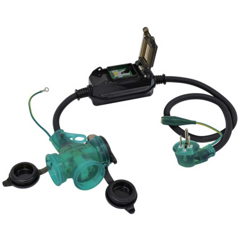 日動工業　NICHIDO 防雨Lヘナポッキン延長ブレーカ 漏電保護専用　PBWLEBTS