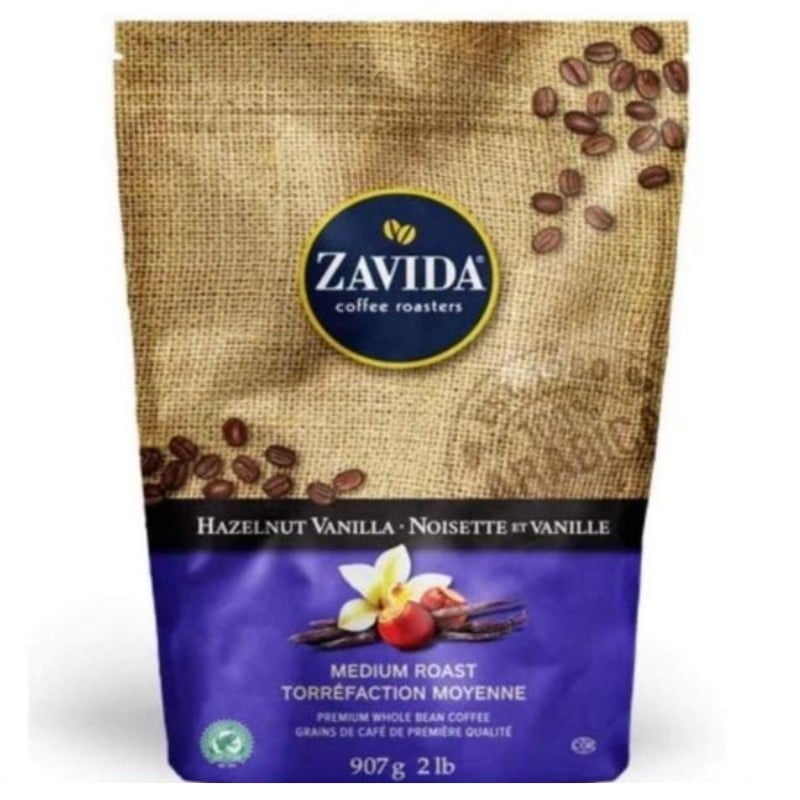 ZAVIDA ザビダ ヘーゼルナッツバニラ 907g コーヒー豆 ホールビーン フレーバー 大容量 袋 807037