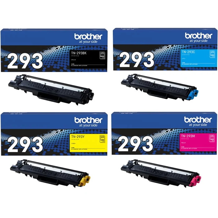 純正 トナーカートリッジ 4色セット TN-293 BK/C/M/Y TN-293-4SET