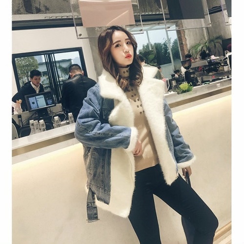 5222.もこもこデニムジャケット（ホワイト）2019 春夏 sale 春夏 sale アウター コート 美ライン おしゃれ きれいめ オフィス ビジネス お出かけ パーティー 女子会 普段使い 通勤