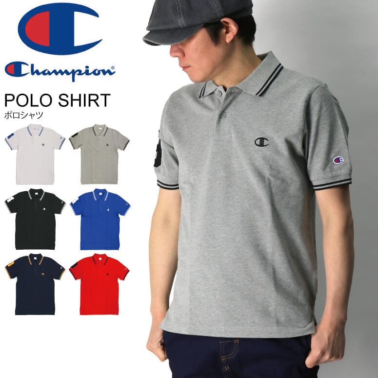 Champion(チャンピオン) ポロシャツ 鹿の子 ポロシャツ 半袖 カットソー メンズ レディース