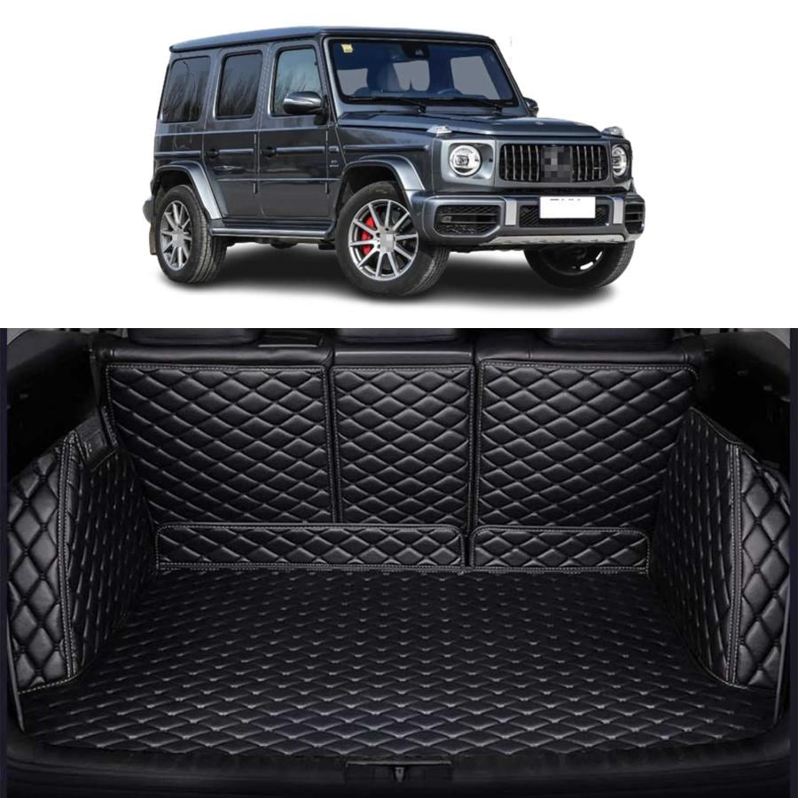 3Dフルカバー ラゲッジマット メルセデスベンツ GクラスG350d G400d AMG 2019 2020 2021 に適用 専用設計車のトランクマット ラゲッジマット防水 XPE レザー ラ