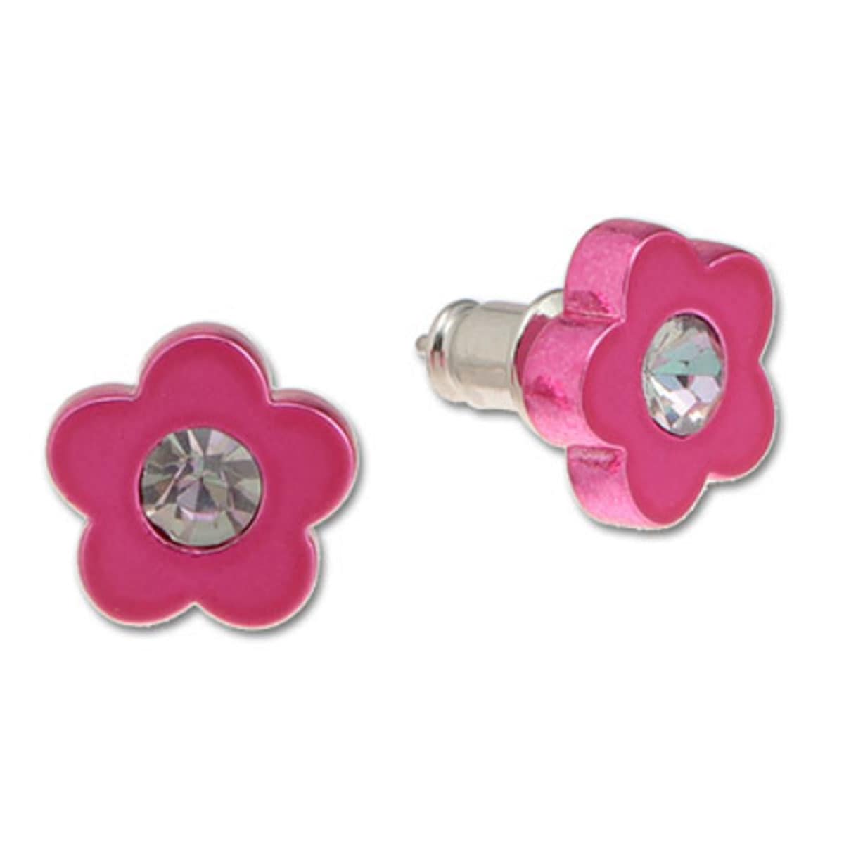 マリクワ カラーメッキデイジーピアス（ピンク）アクセサリー ケース入り ゴールド プレゼント ギフト かわいい おしゃれ お返し クリスマス 誕生日 プレゼント ギフト