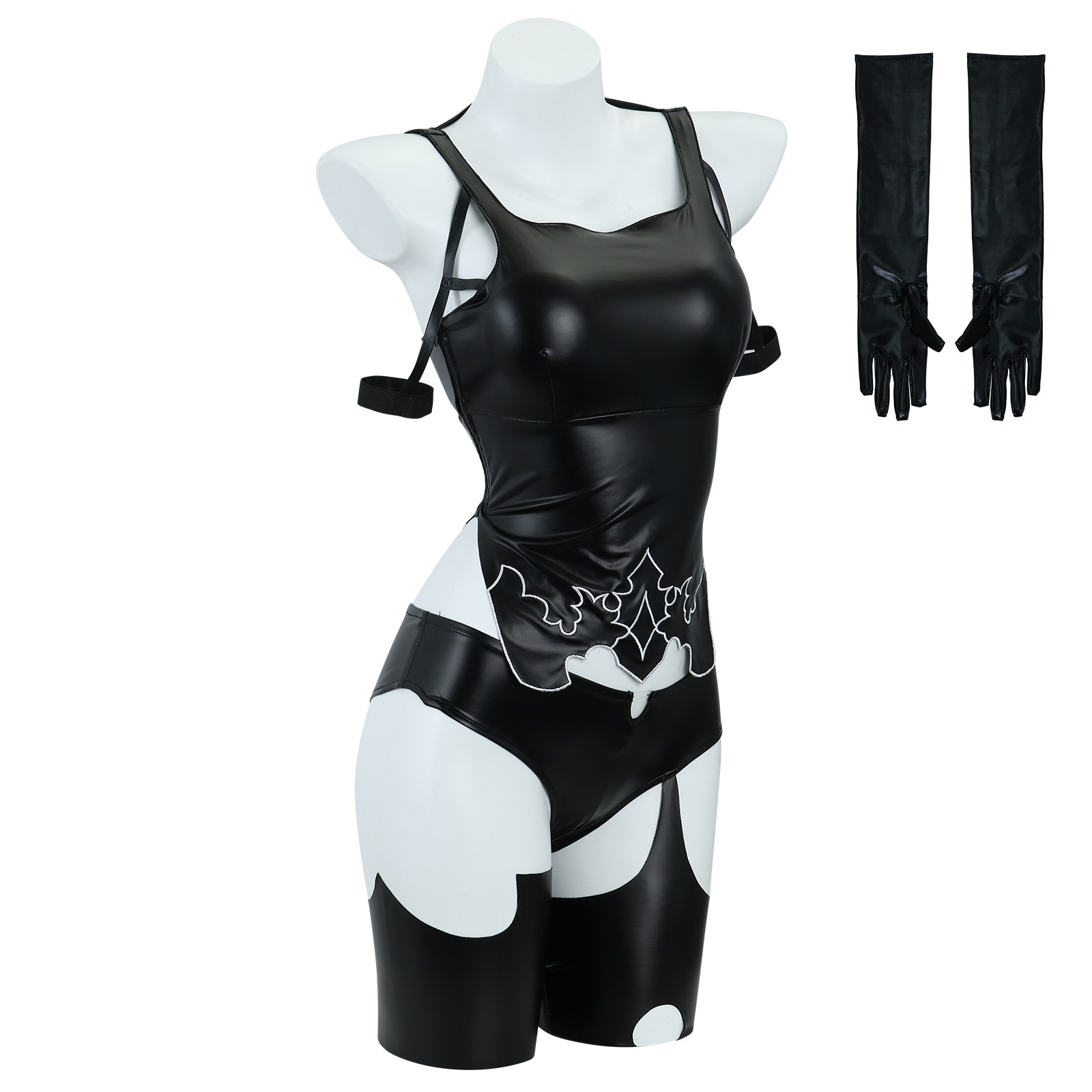 Monenjoy　ニーアオートマタ フォルミズム 2B（ヨルハ二号B型） コスチューム　タイツ　実物化　コスプレ衣装　イベント　撮影　道具　ハロウィン