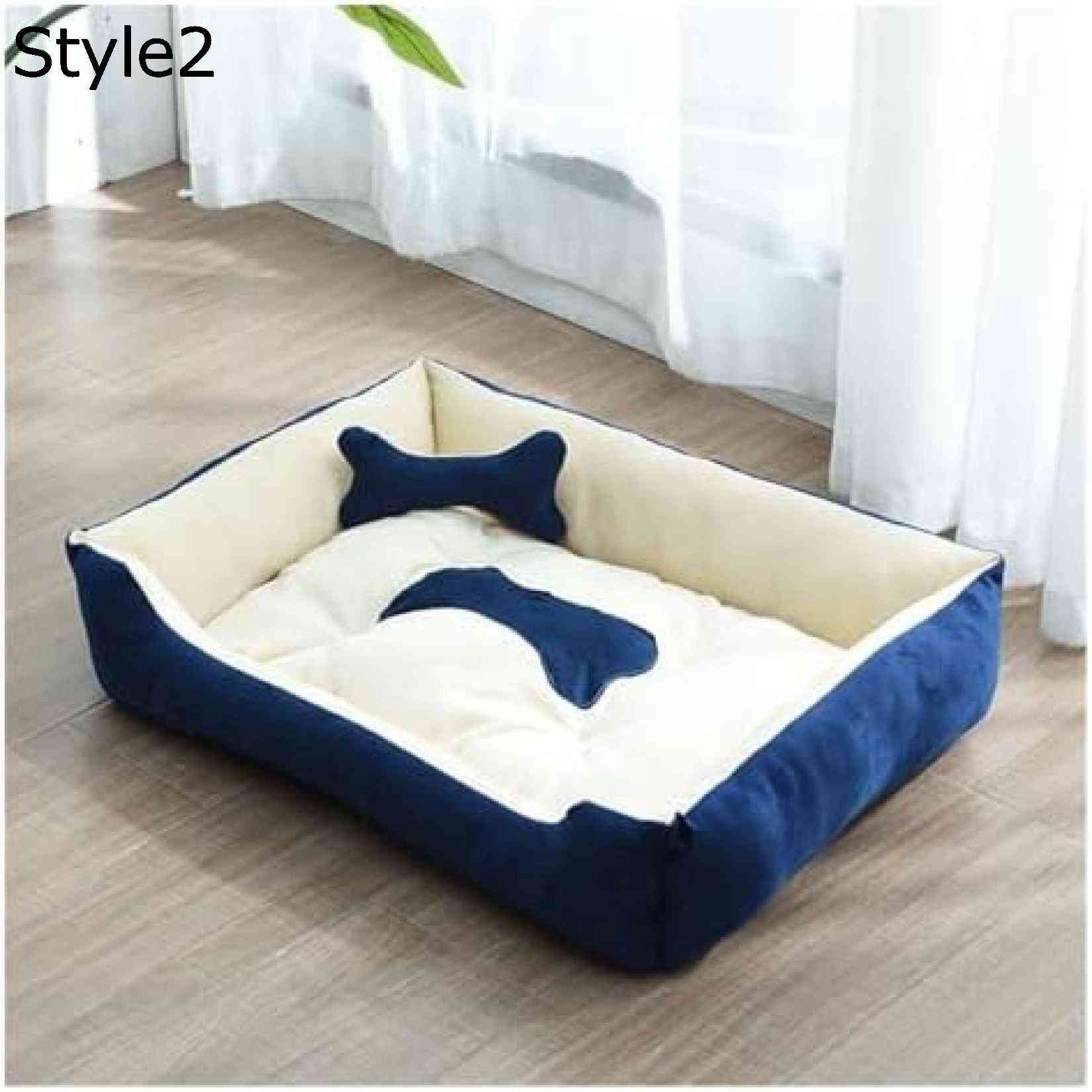 ペットベッド 犬ベッド ぬいぐるみ 柔らかい ペットマット 洗える 滑り止め 犬用ベッド 大中小型犬猫に適用 (Color : Style2, Size : 90X70cm/35.4X27.6in)