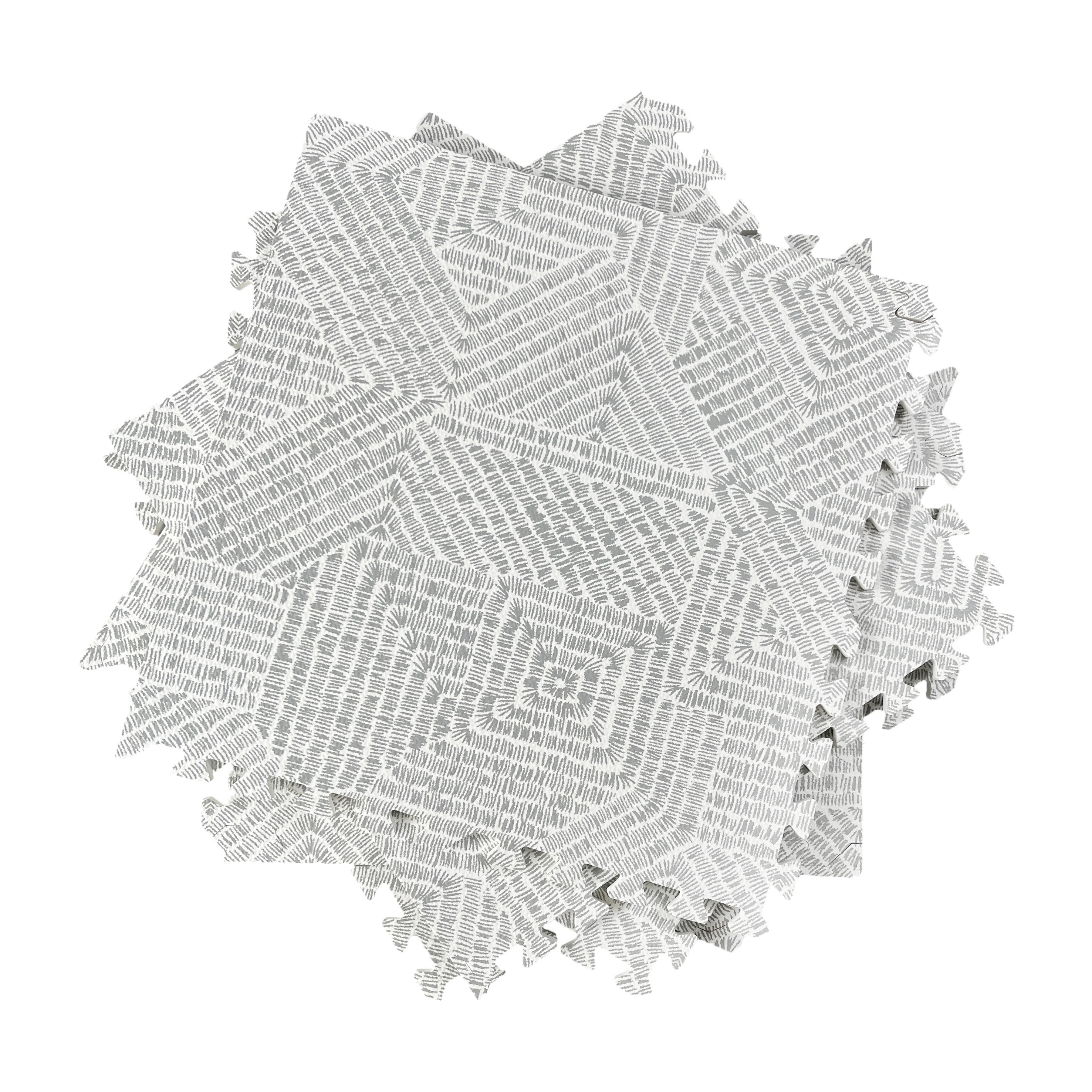 ダークグレーメイズ ジョイントマット 24枚組 子供マット 大判60cm 厚み12mm 防音 フロアーマット 赤ちゃん フロアマット