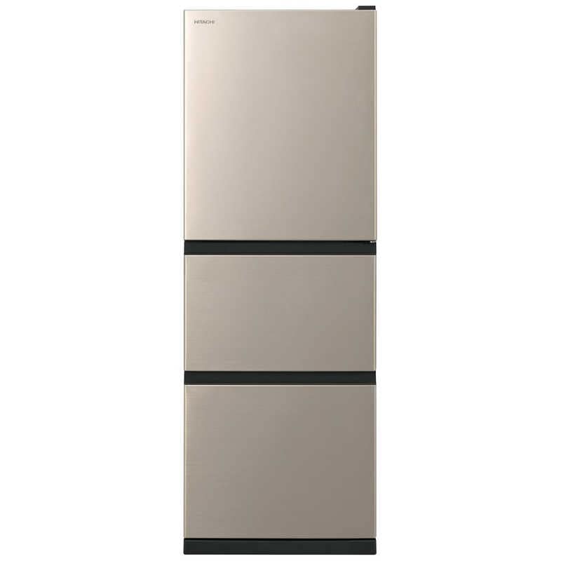 日立　HITACHI　冷蔵庫 3ドア 265L 右開き シンプルデザイン スリム 幅54cm ライトゴールド　R-27X-N（標準設置無料）