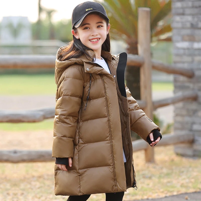 【急速出荷】新作 トレンド ダウンコート キッズ 子供服 女の子 男の子 フード付き ダウンジャケット キッズ ダウンコート ロングコート アウター 通学 防寒 秋冬 ジュニア 通園