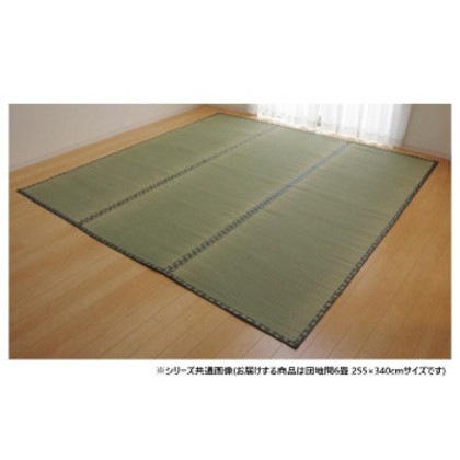 純国産い草 上敷き カーペット 双目織 「松」 団地間6畳 約255×340cm 1010030011602