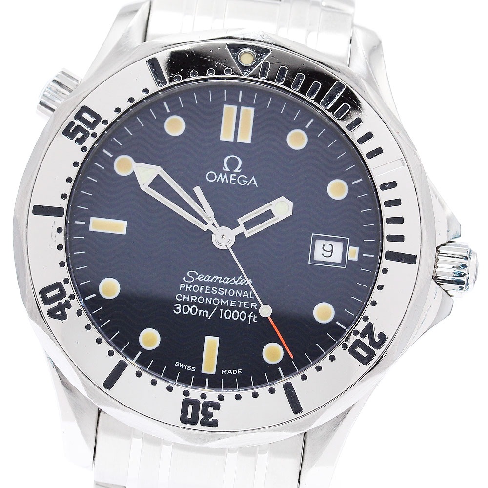 オメガ OMEGA 2532.80 シーマスター300 デイト 自動巻き メンズ 保証書付き_876023【中古】