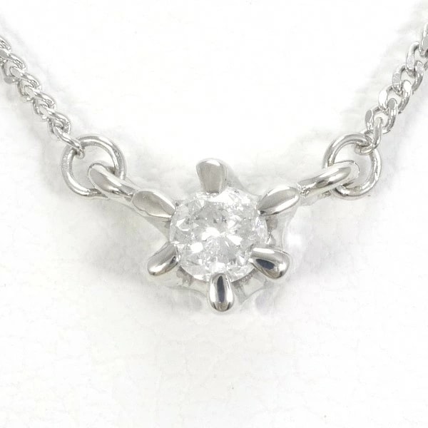 PT850 プラチナ ネックレス ダイヤ 総重量約2.8g 約41cm ジュエリー 中古