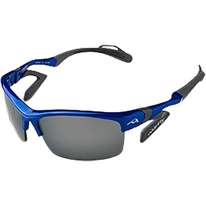 Airfly エアフライ 鼻パッドがないスポーツサングラスAF-303 C-3ブルー偏光グレーレンズ組込みセット マルチスポーツ サングラス (af303c3p)