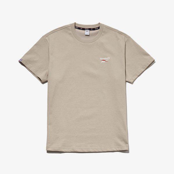 ビッグベクター スローガン Tシャツ - ベージュ RETS-5ER40-I2