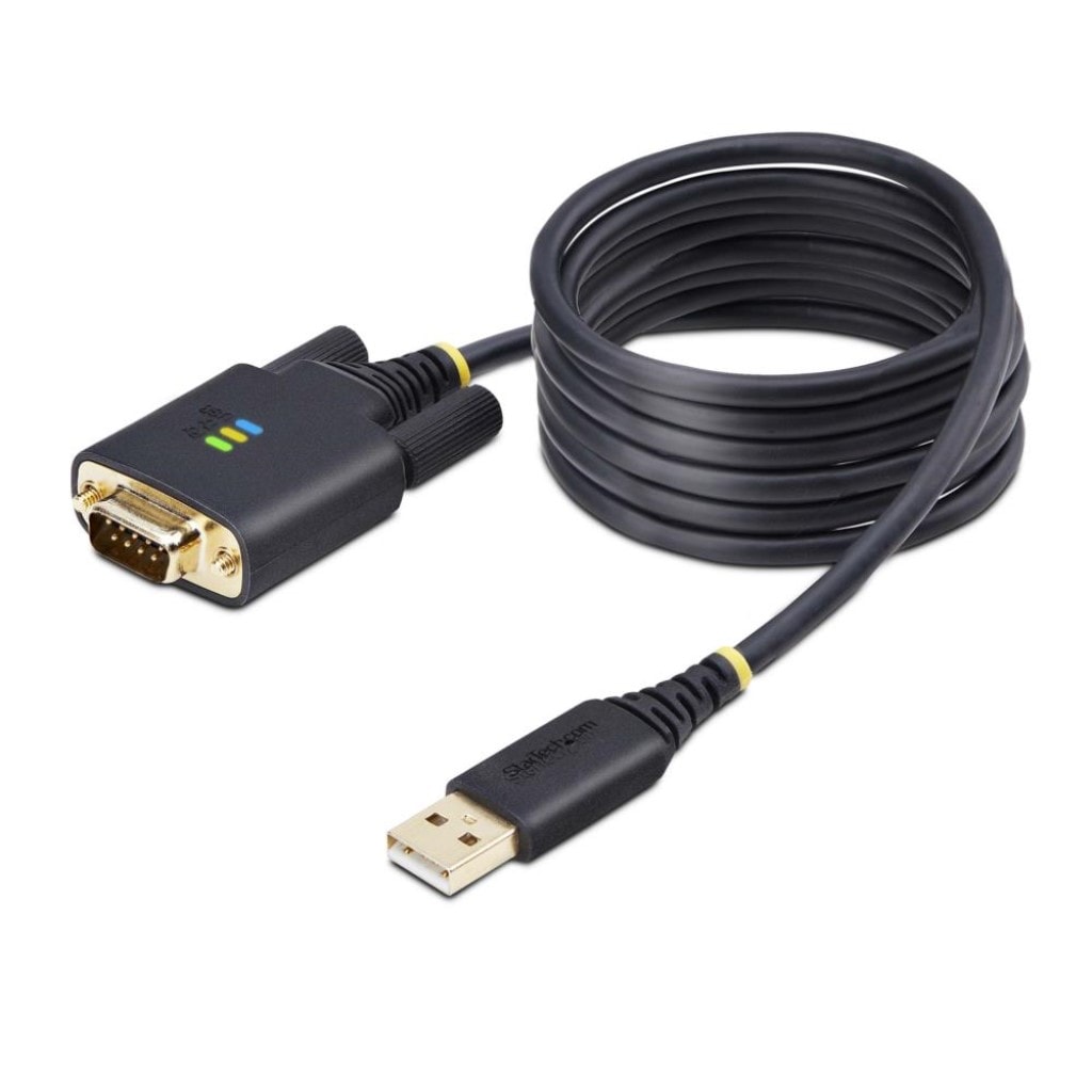 StarTech.com [1P6FFC-USB-SERIAL] USB-RS232Cシリアル変換ケーブル/ストレート/USB 2.0接続/2m/1ポート D-Sub 9 ピン/オス-オス/FTDI