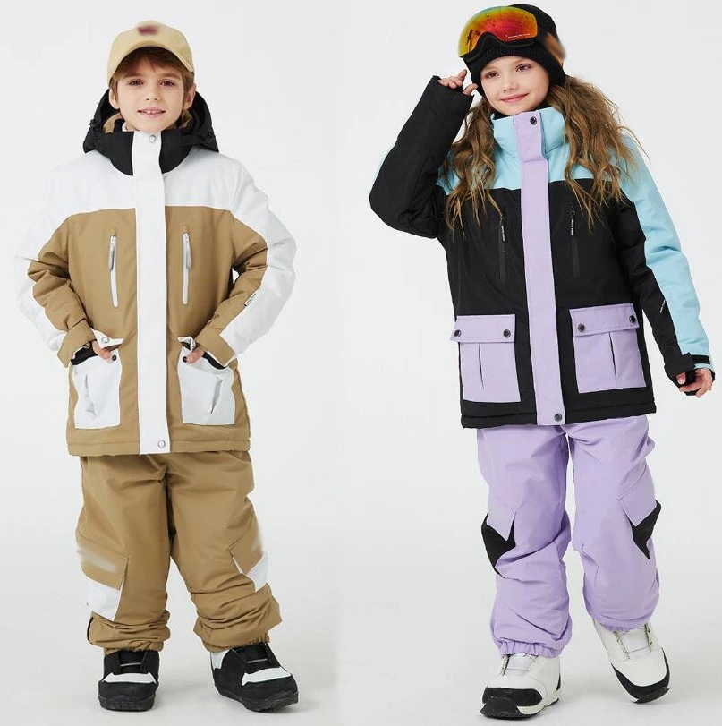 今がチャンススキーウエア スノーウェア 子ども ボードウェア 男の子 女の子 スキー ウェア 雪遊び 可愛い キッズスキーウェア スノボウェア 防水　ジュニア 2点セット ジャケット パンツ キッズ