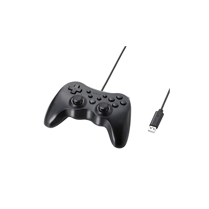 エレコム ゲームパッド 12ボタン 振動機能連射機能付 ブラック JC-U3712FBK