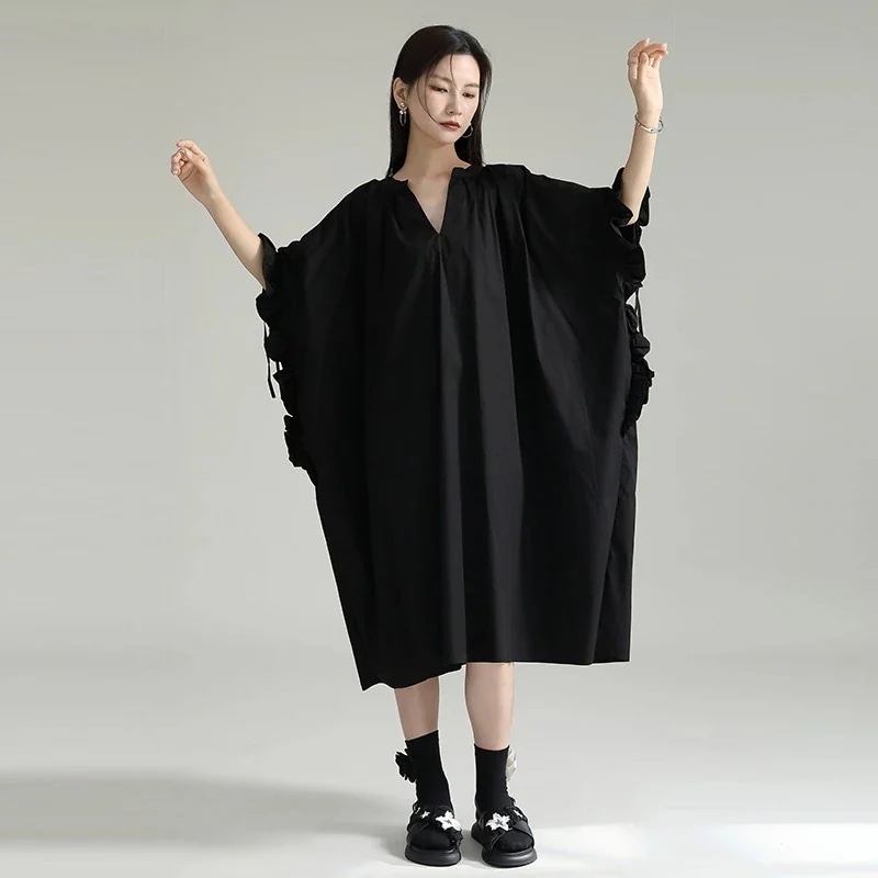【上品】 欧美風 Vネック 巾着 大きいサイズ 夏 ワンピース 無地 着痩せ ロングワンピース シャツワンピース レディース おしゃれ 上質 関連商品は店で購入可能