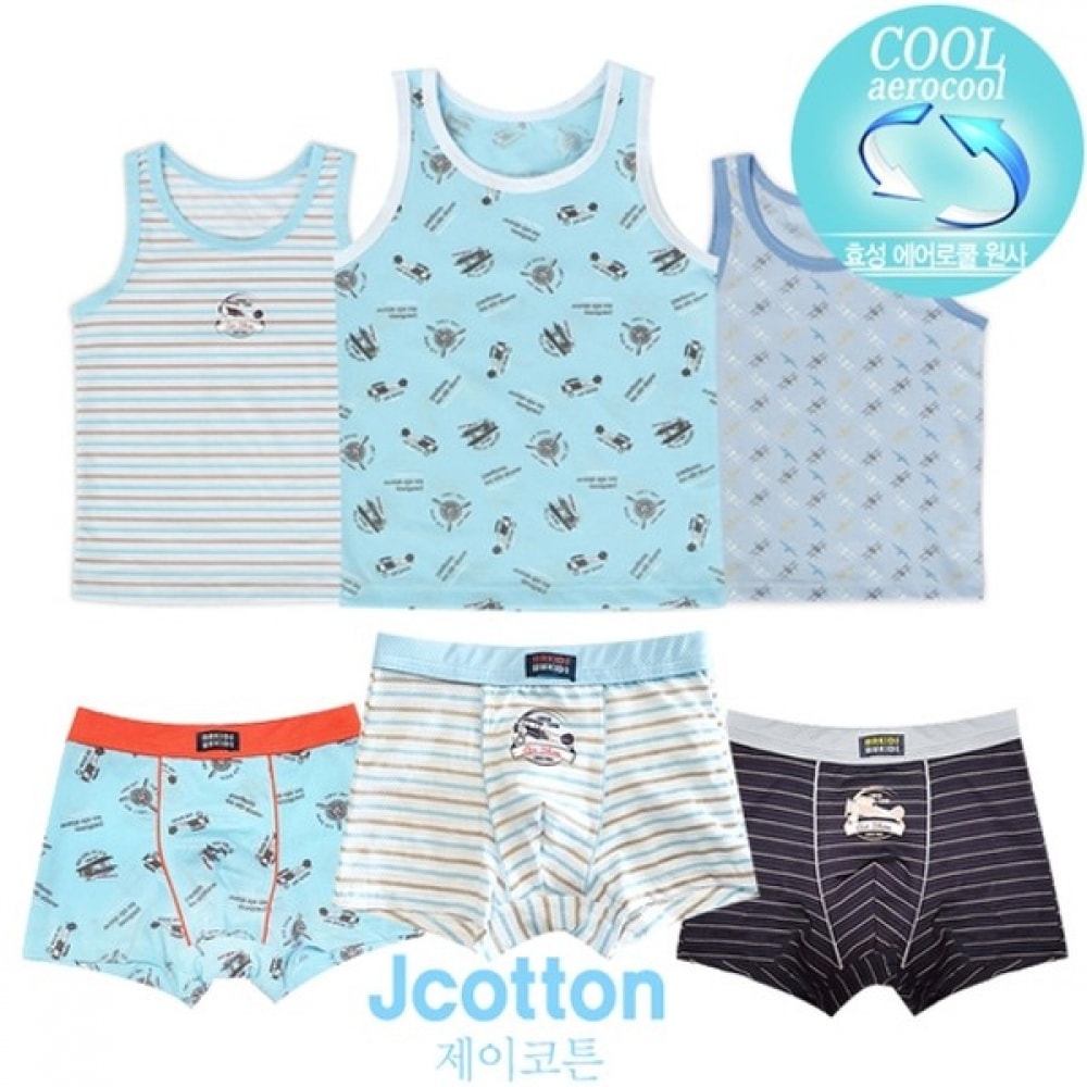 (J2Y) 機能性エアロクールランニングキッズランニングショーツ 6枚セットギフト用