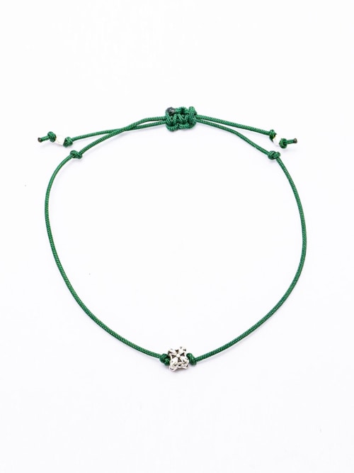 【HARANG】 HR 293B_Cube Pendant Fabric Bracelet (グリーン) 正規品