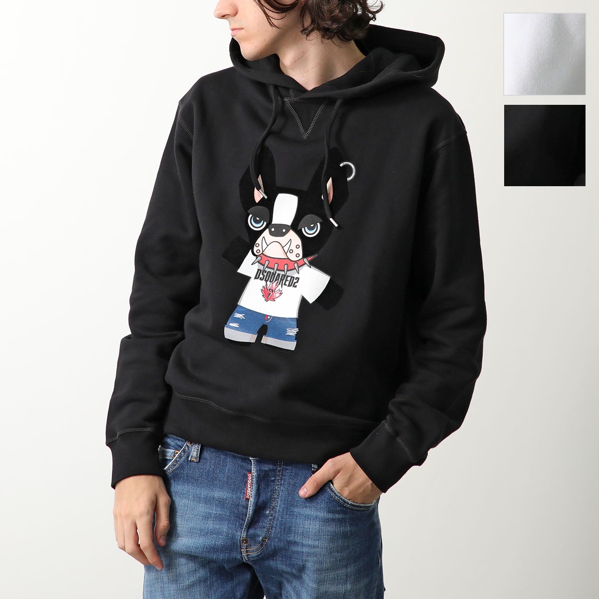 DSQUARED2 ディースクエアード フーディー COOL FIT HOODIE S74GU0835 S25516 メンズ 裏起毛 グラフィックプリント カラー2色