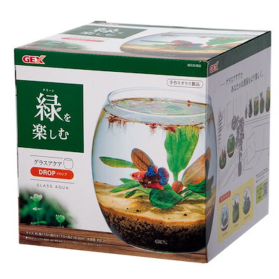 他サイト： ＧＥＸ　グラスアクア　ドロップ　Ｎ　１７ｃｍ　テラリウム　小型水槽　ガラス水槽　ＣＲＣ10―11―01―10―00の商品画像