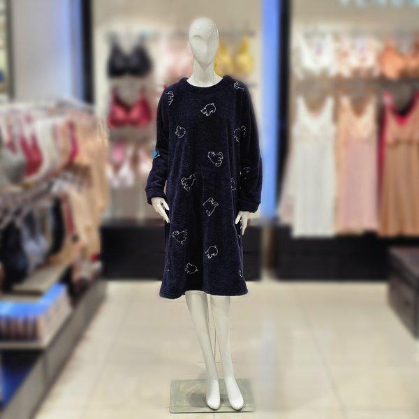 極細糸のシロクマ刺繍ワンピース室内着(vev3967L)_s