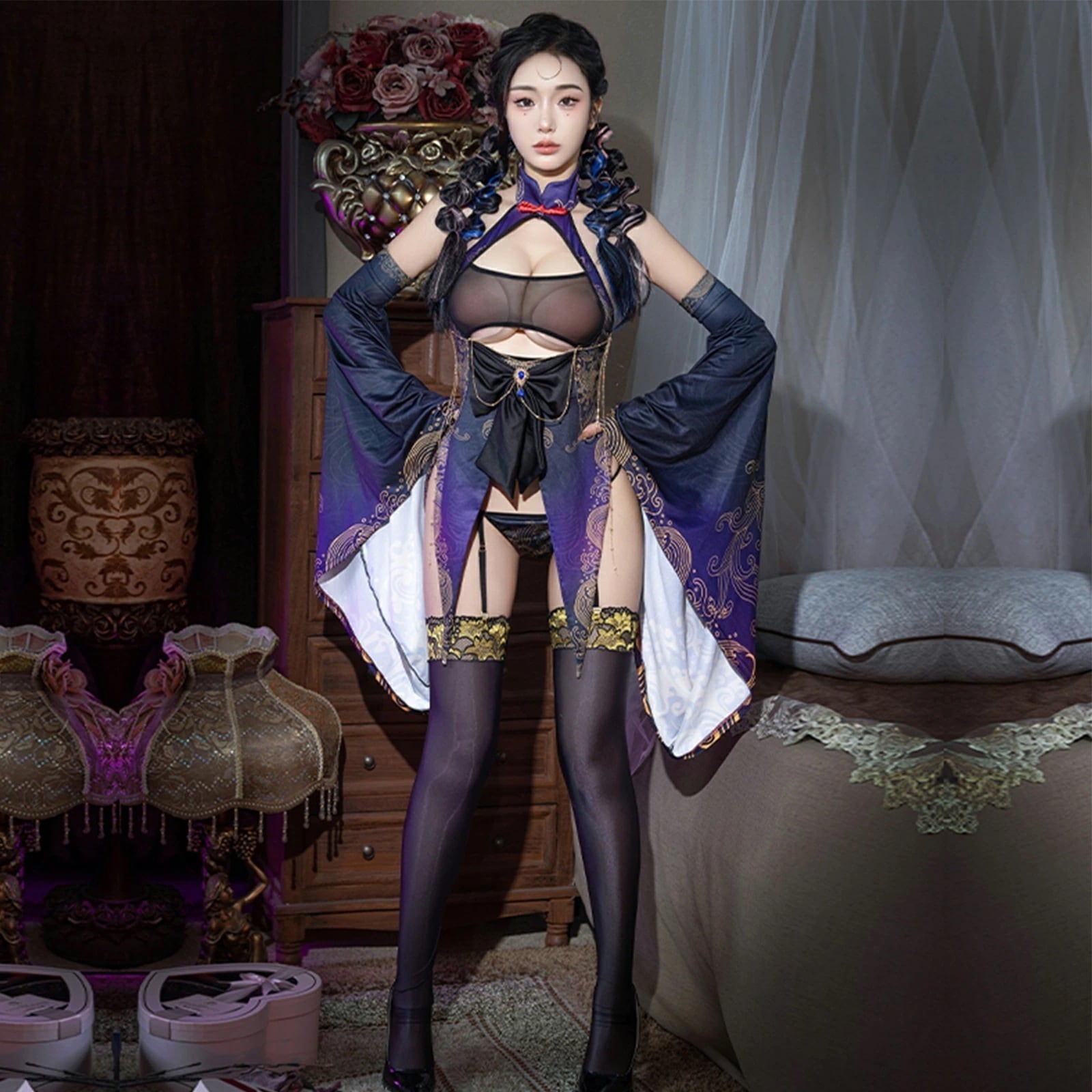 468 【新品】 キョンシー コスプレ 仮装 ゾンビ ホラー セクシー チャイナ ランジェリーコスチューム 下着 小悪魔 コスプレ