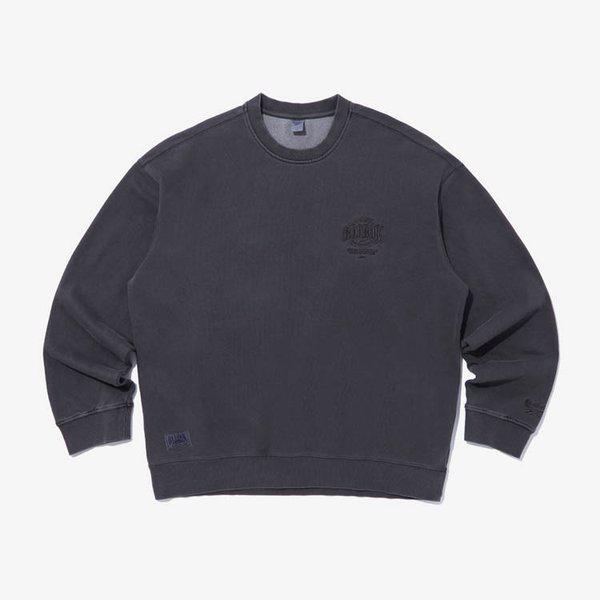 ガーメントダイイングマンツーマン - チャコールRETS-6EM20-BK