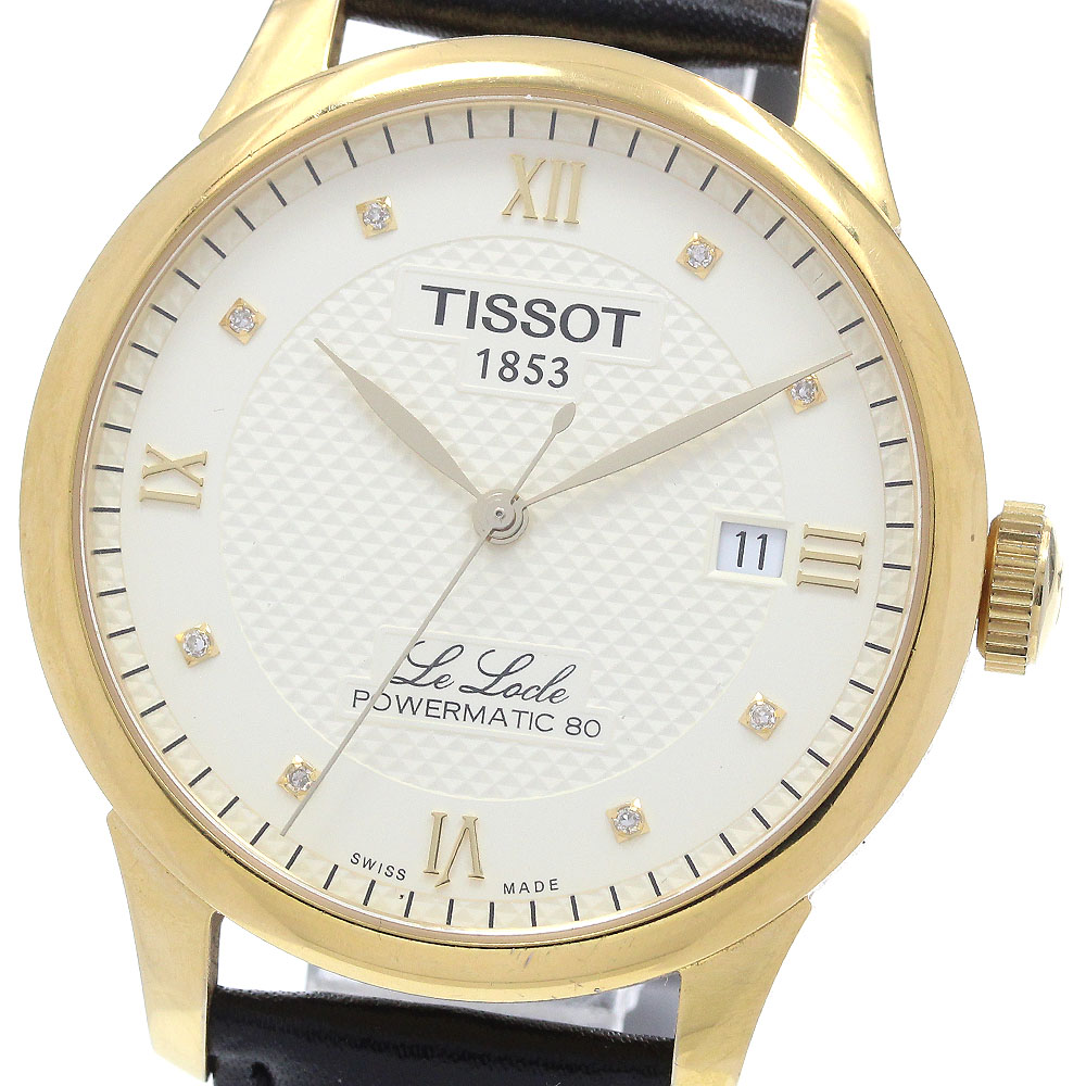 ティソ TISSOT T006407 ル・ロックル 8Pダイヤ デイト 自動巻き メンズ _868203【中古】