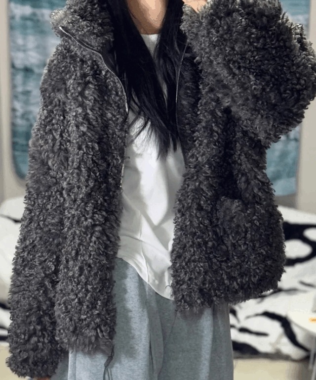 デイリー ファー ジップアップジャンパー