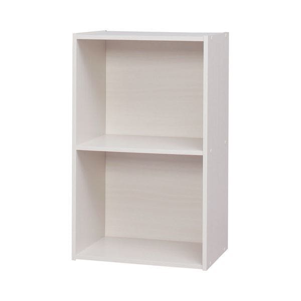 （まとめ） アイリスオーヤマ カラーボックス（CBボックス） A42段 W415H680mm オフホワイト CX-2F-OW 1台 2セット