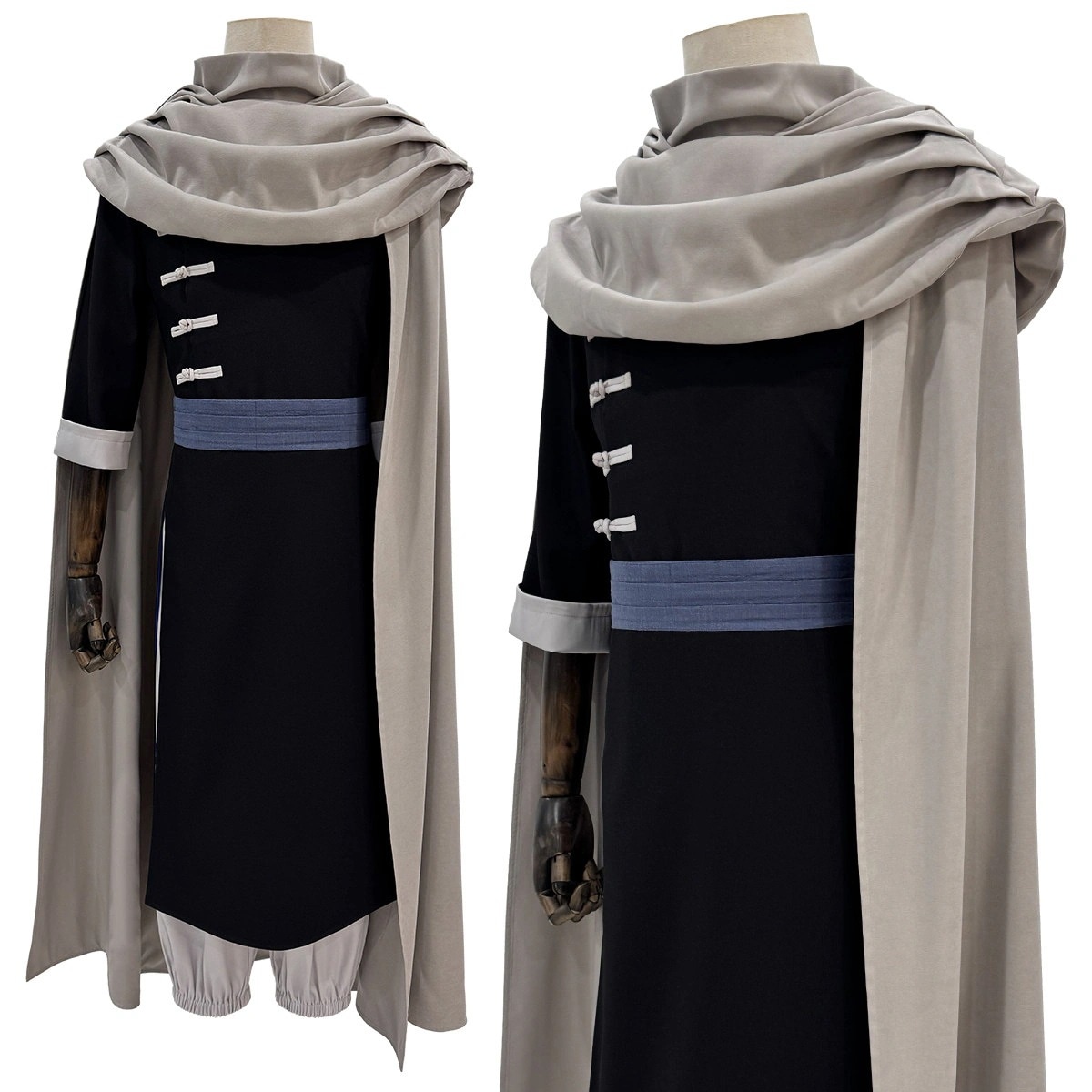 [2026 新作]HOLOUNCOSER 銀魂 神威 コスプレ 夜兎族 春雨第七師団 マント ドレープ チャイナ服 フルセット C服 仮装 ハロウィン アニメ