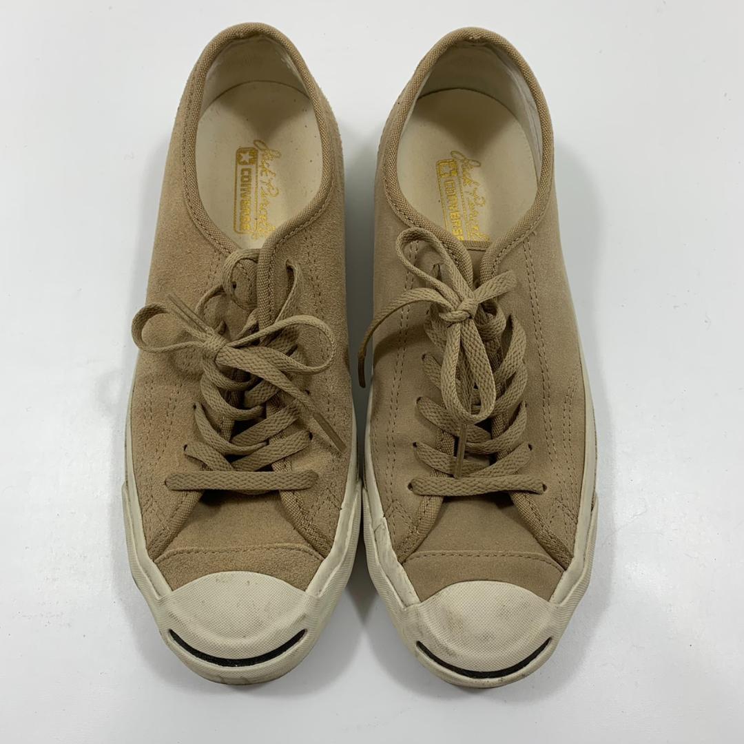 中古 コンバース CONVERSE ジャックパーセル シューズ 靴 スニーカー ベージュ 24.5cm