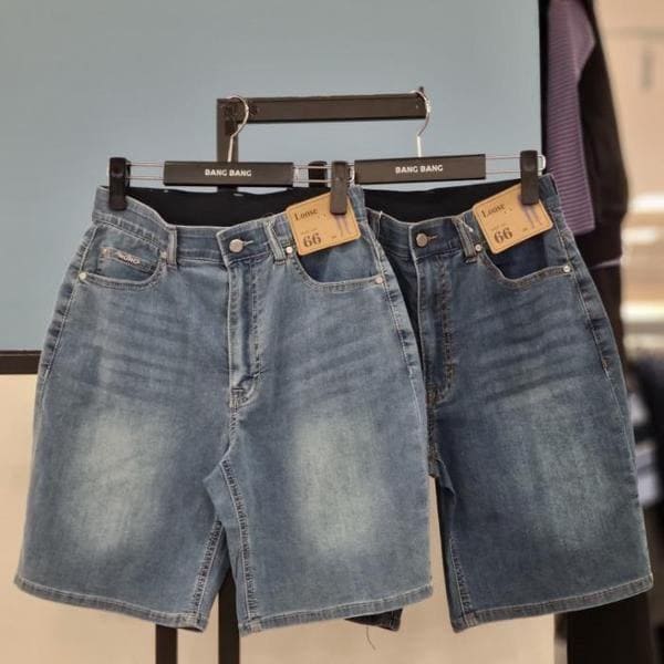 HC21 女性 インバンド ルーズフィット スパン 5分丈 デニム ショートパンツ NQM305 (49415122)