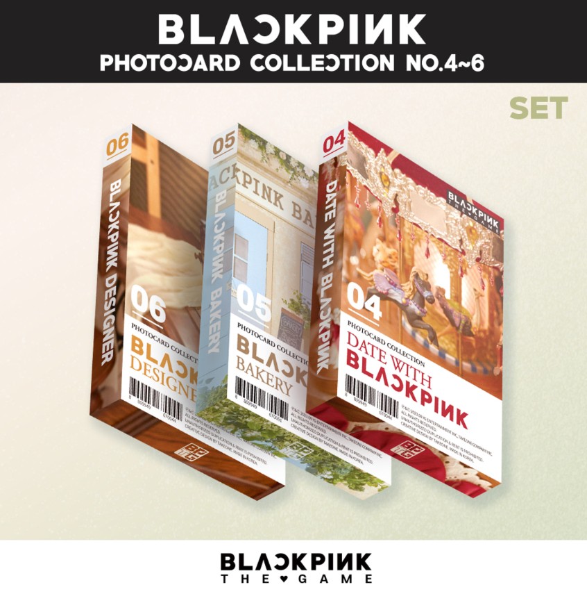 【未開封新品] BLACKPINK THE GAME PHOTOCARD COLLECTION No.4~6 (SET)