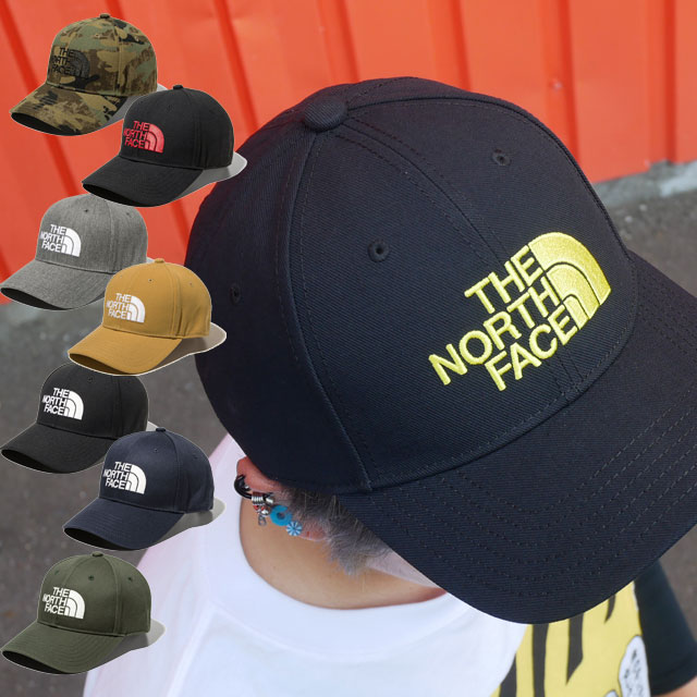 ザ・ノース・フェイス 帽子 メンズ レディース NN42242 TNFロゴキャップ アウトドア フェス キャンプ ロゴ 刺繍 黒 黄 赤 紺 灰 茶 カーキ 迷彩 UVケア 最強配送 evi