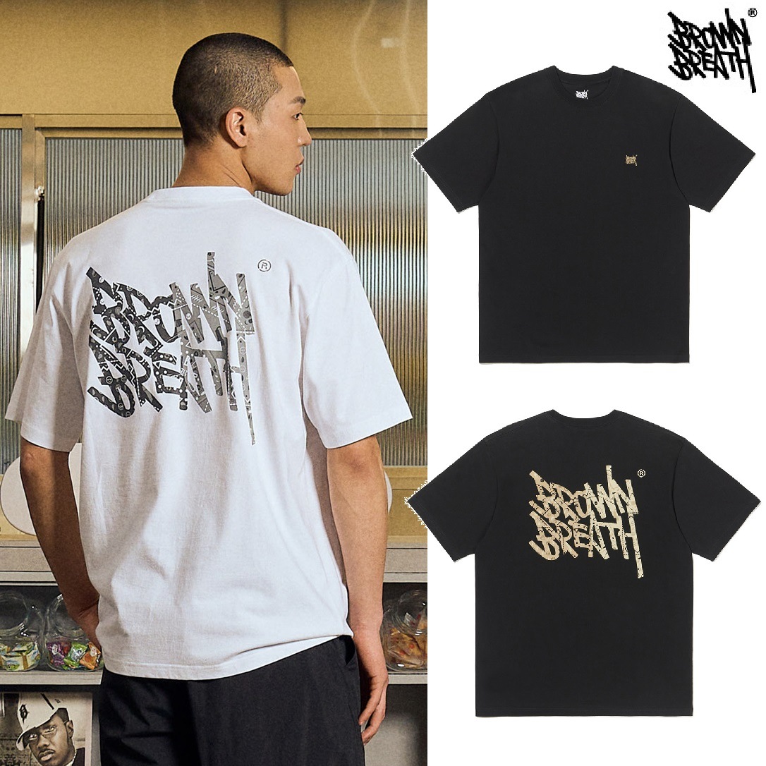 PAISLEY TAG TEE 2色 新商品 韓国ファッション 韓国人気 女性服 男女共用 カップルアイテム ストリートファッション 学生