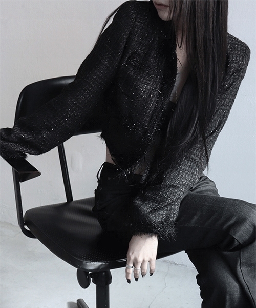 spangle tweed jacket