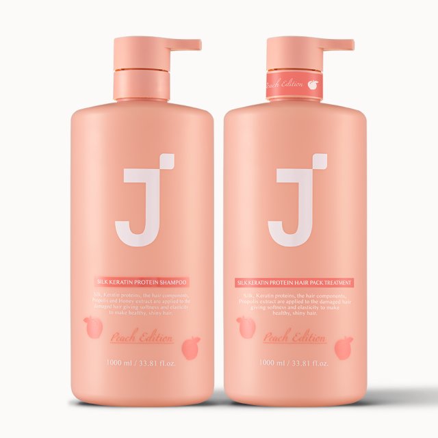 シルクケラチンプロテインシャンプー ピーチ 500ml + シルクケラチン トリートメント ピーチ 500ml 39,000円