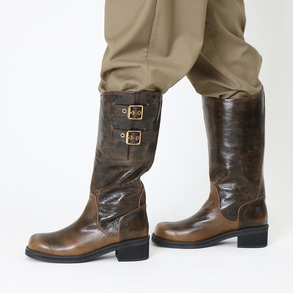 Noton Biker Boots Vintage Brown