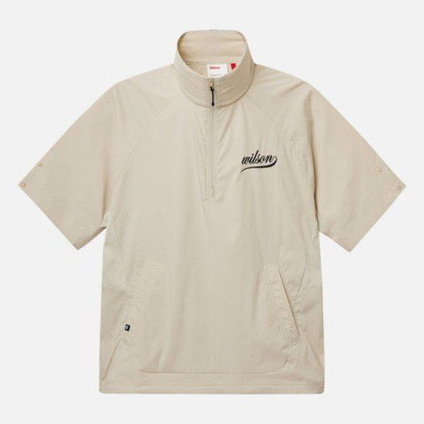 半袖Tシャツ JQS W241001TJA31-BEI 男性ヘリテージロゴ半袖アノラック