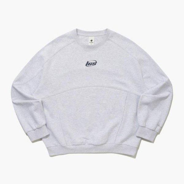 M 長袖Tシャツ UQC QP423FFSO1-WMG フットボール ユニ リベット スウェットシャツ / WHITE MELANGE