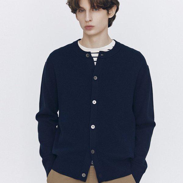 メンズ 春秋 ハーフミラノ クルーネック カーディガン 650305_s