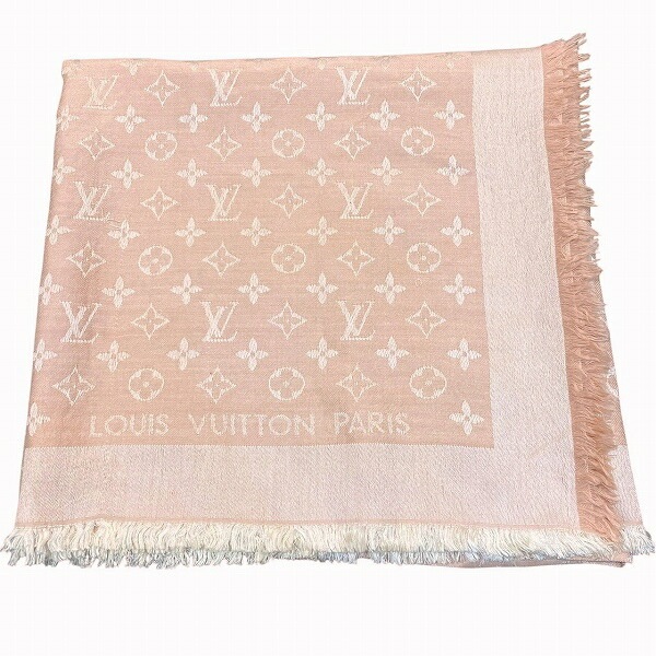 ルイヴィトン M72046 ピンク ショール ブランド小物 ストール レディース【中古】