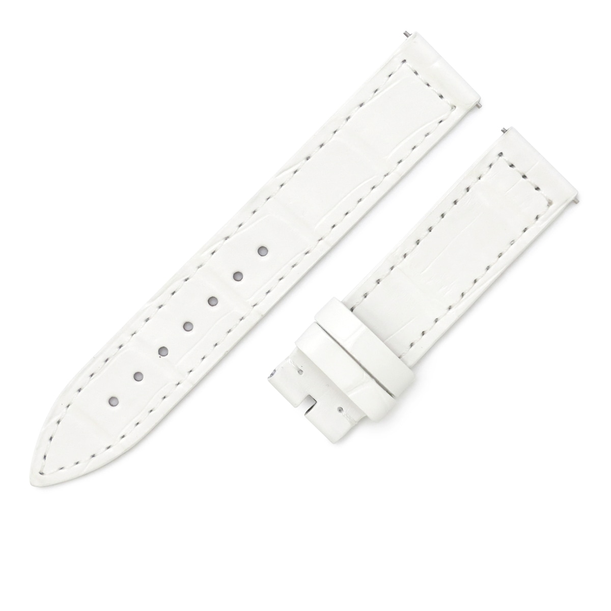 ロングアイランド 900/902用 クロコバンド レディース 未使用 純正 替え ベルト マット 16mm 白 3年保証