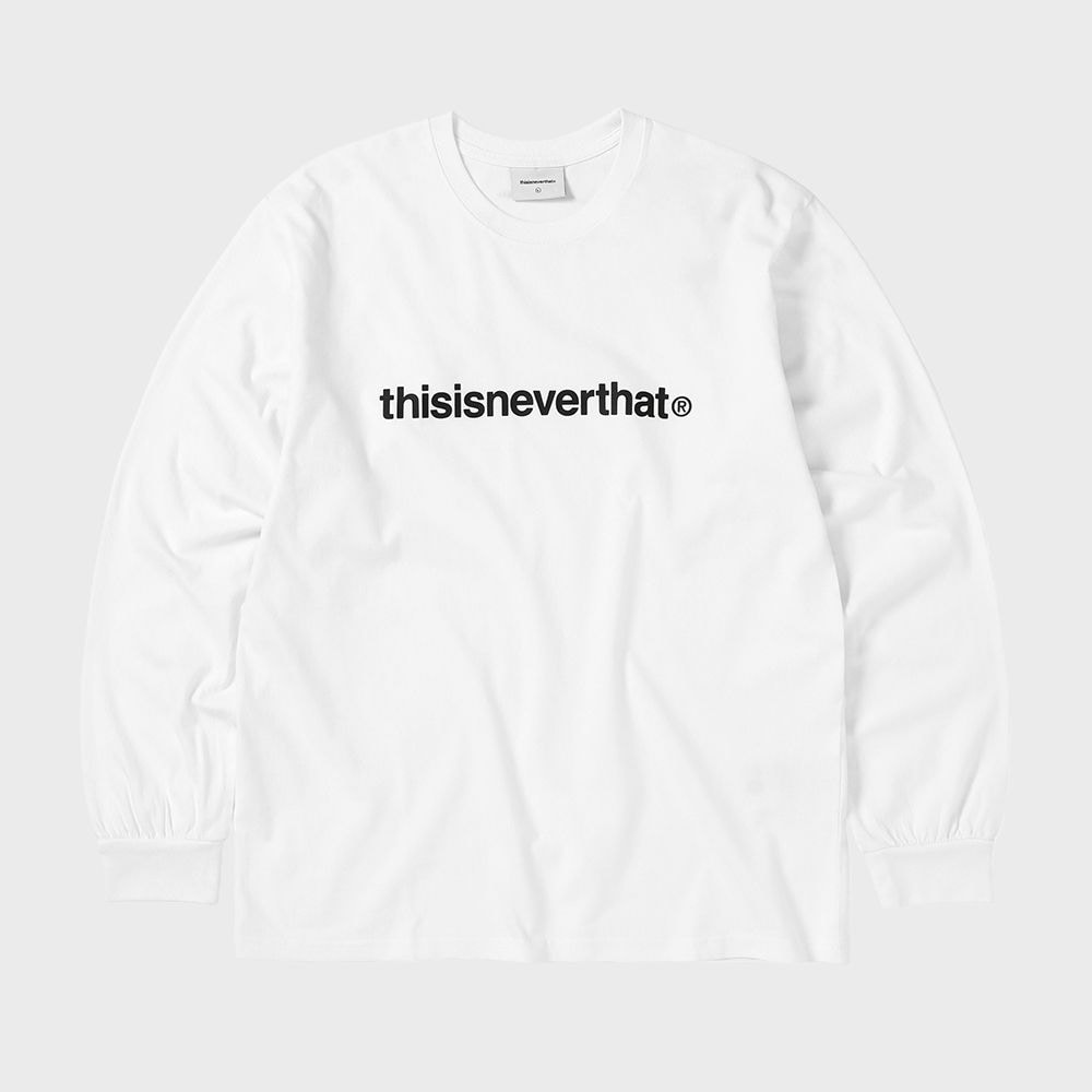 ディス・イズ・ネヴァー・ザット T-ロゴ L/S Tシャツホワイト
