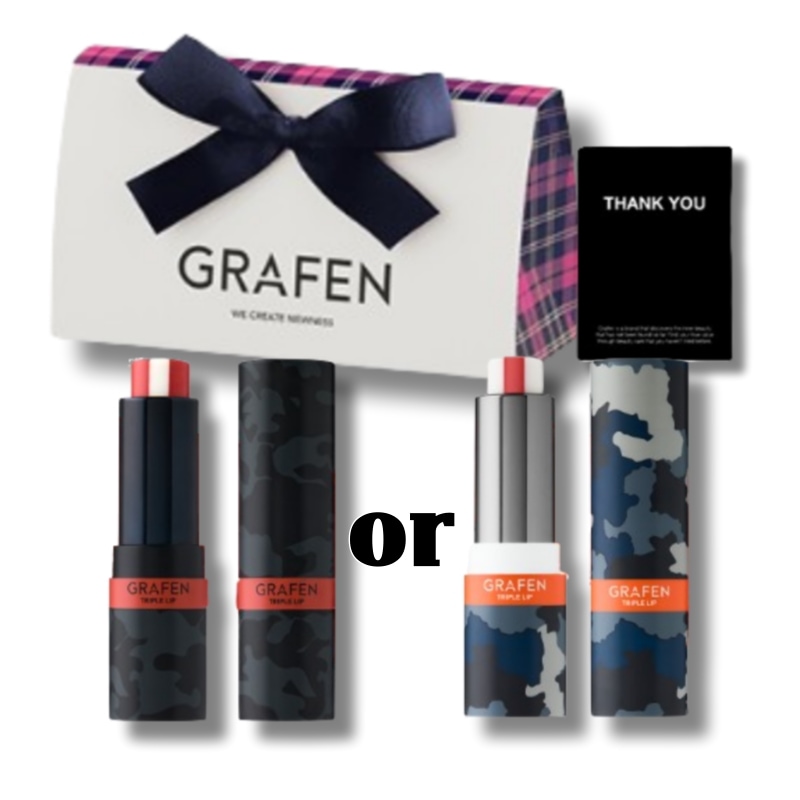 [メンズギフトセット] 男性用 リップバーム トリプルハンサムリップ/ カラーリップ4.3g 本品(2種択1)+ギフト包装サービス+メッセージカード(感謝)