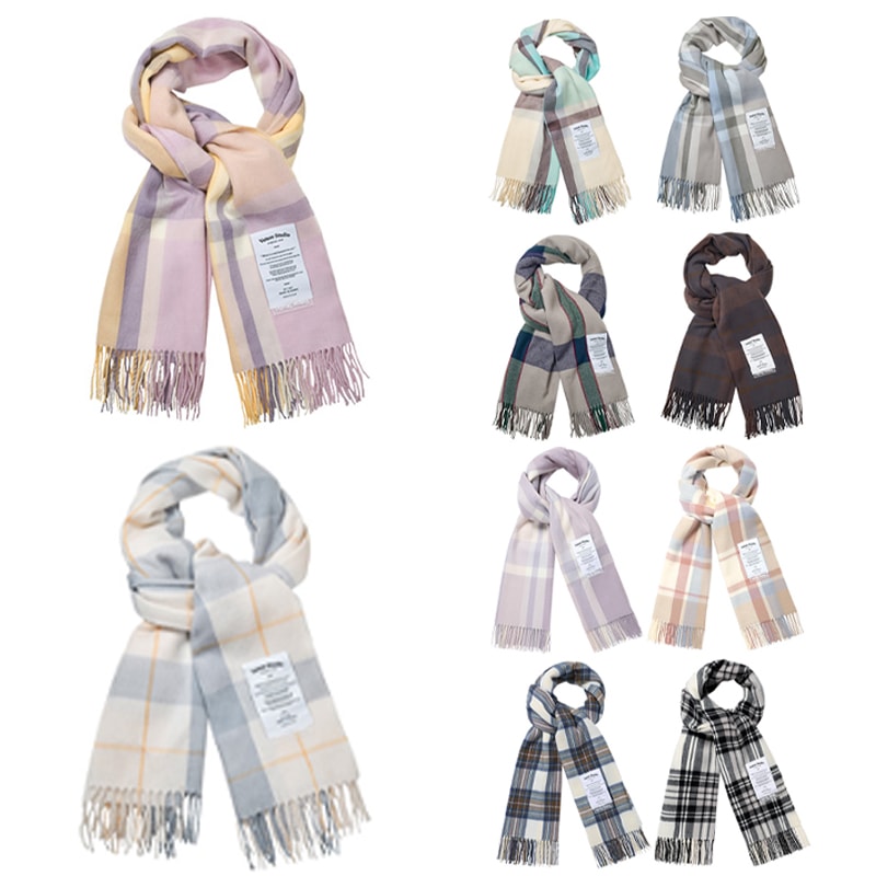 [Straykids Kep1er 着用] Finding Check Muffler 10色 韓国