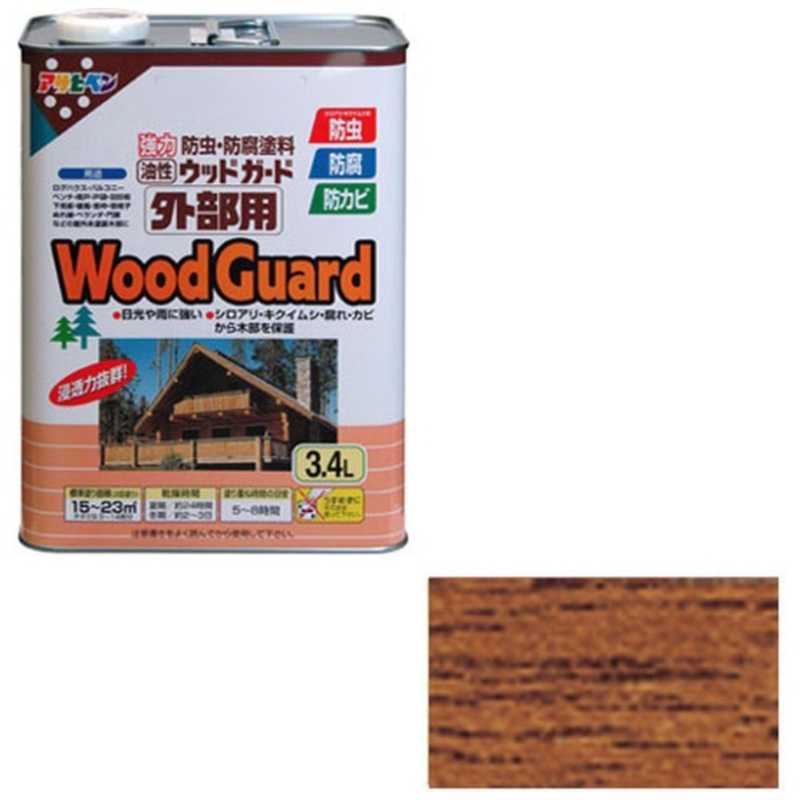 アサヒペン　ウッドガード外部用 3.4L (チーク)　AP9011532_